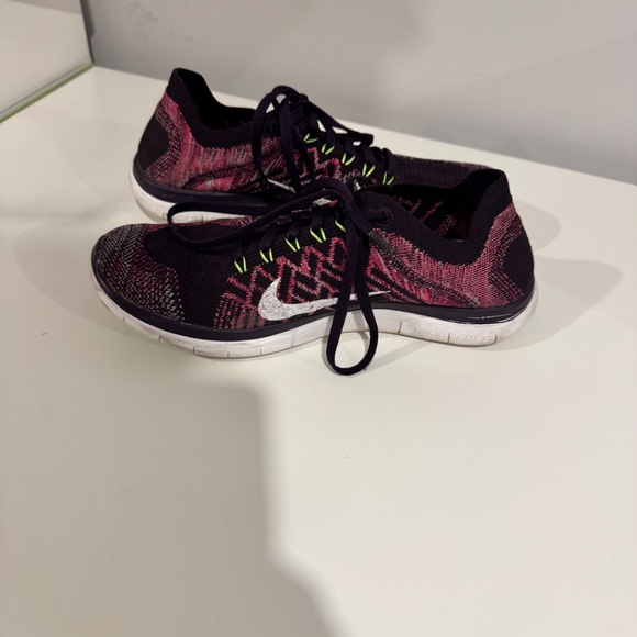 Nike Free 4.0 Flyknit Women's Size 8 Running Shoes Grand Purple Pink - Picture 5 of 9